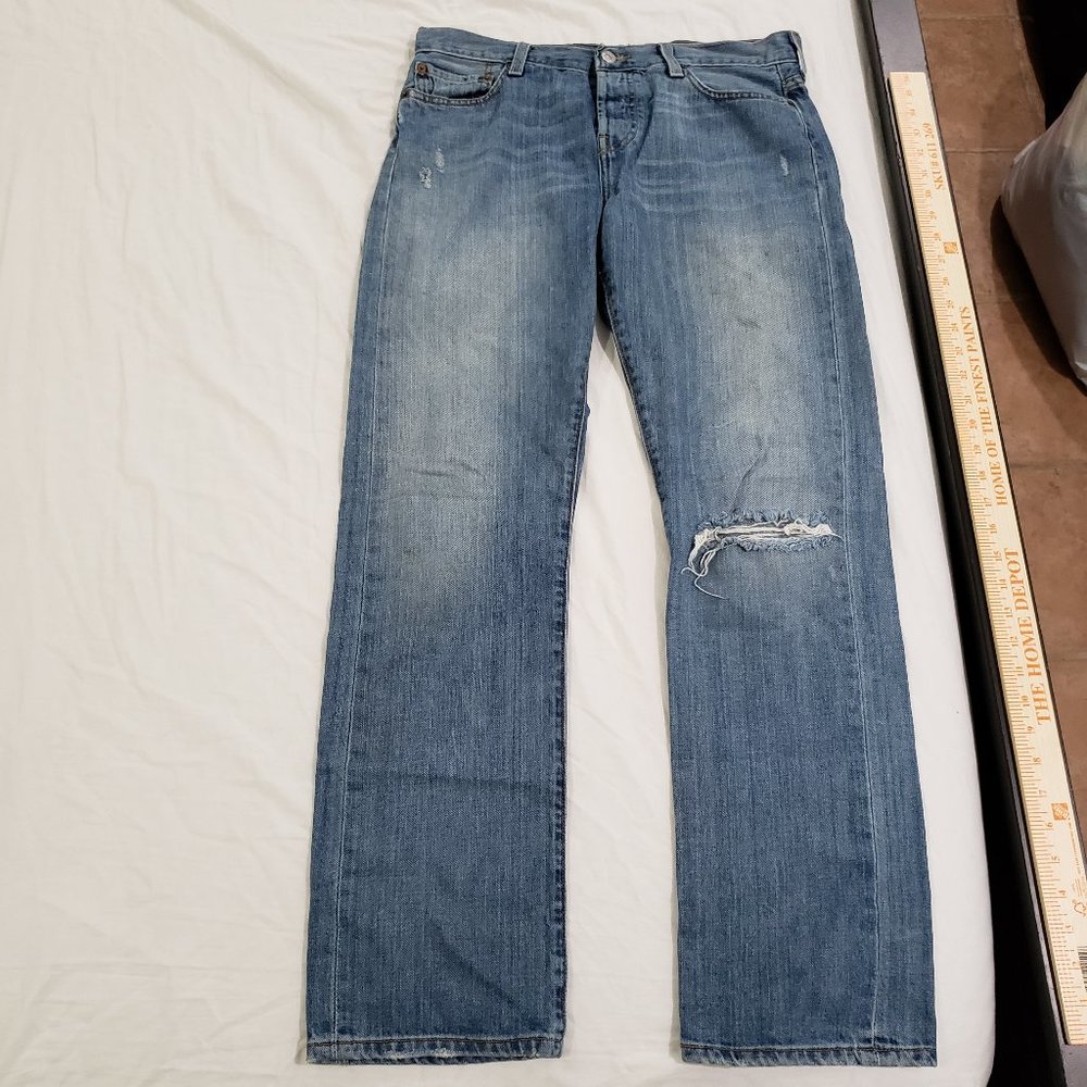 LEVI'S Men's Distressed 501 button Fly
